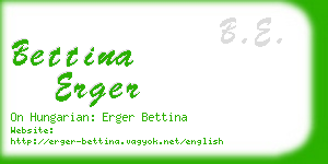 bettina erger business card